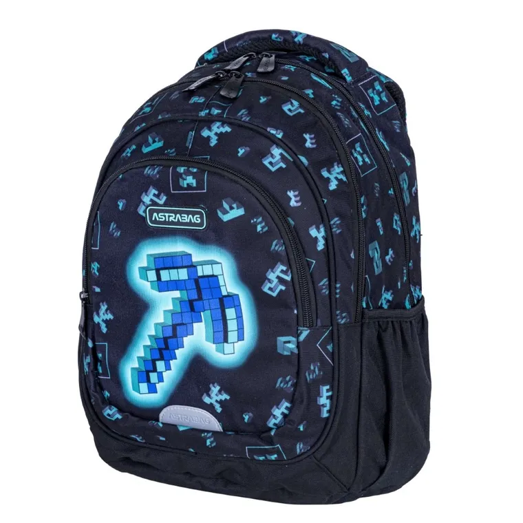 Astrabag, plecak szkolny, 3-komorowy, Dark Pixel