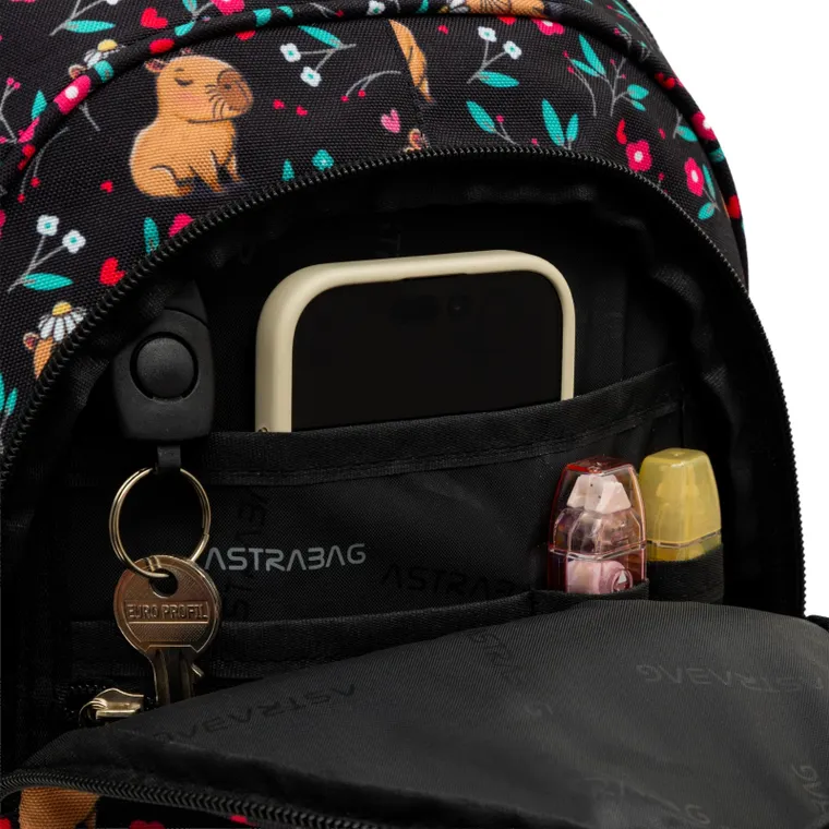 Astrabag, plecak szkolny, 3-komorowy, Flower Capy
