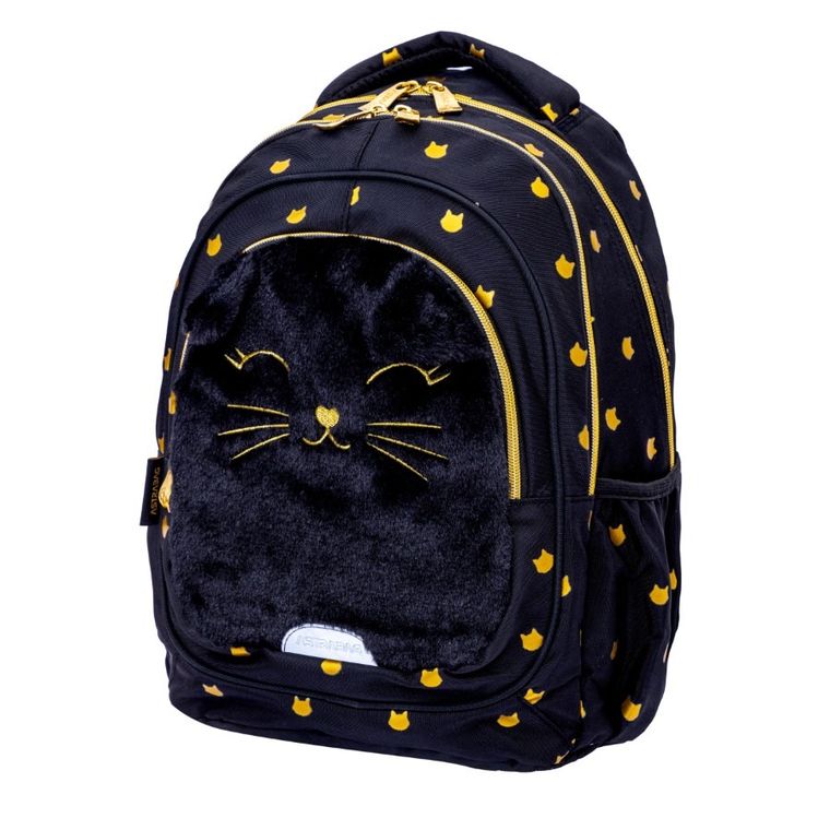 Astrabag, plecak szkolny, 3-komorowy, Fluffy Kitty Black