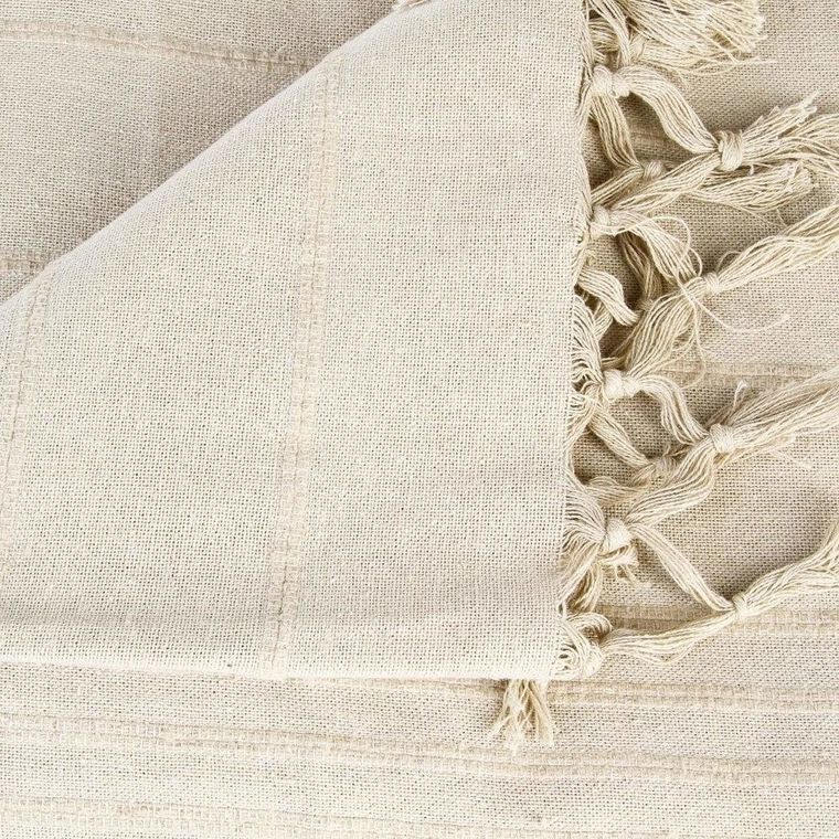 Atmosphera, bawełniana narzuta na łóżko, 230-250 cm, beżowa