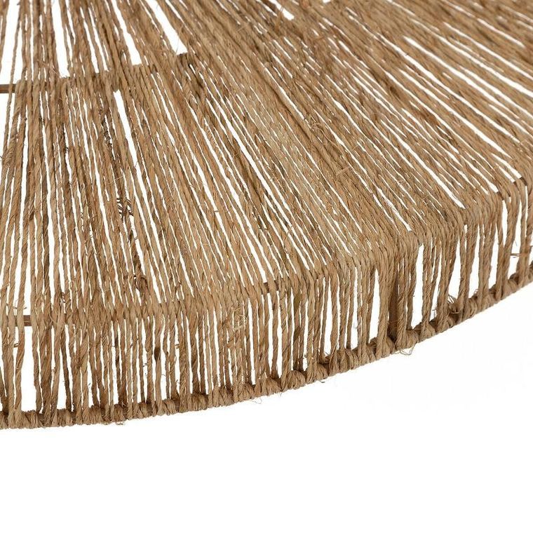Atmosphera, Bellamy, lampa nad stół w jadalni, pleciony klosz z juty, średnica 58 cm