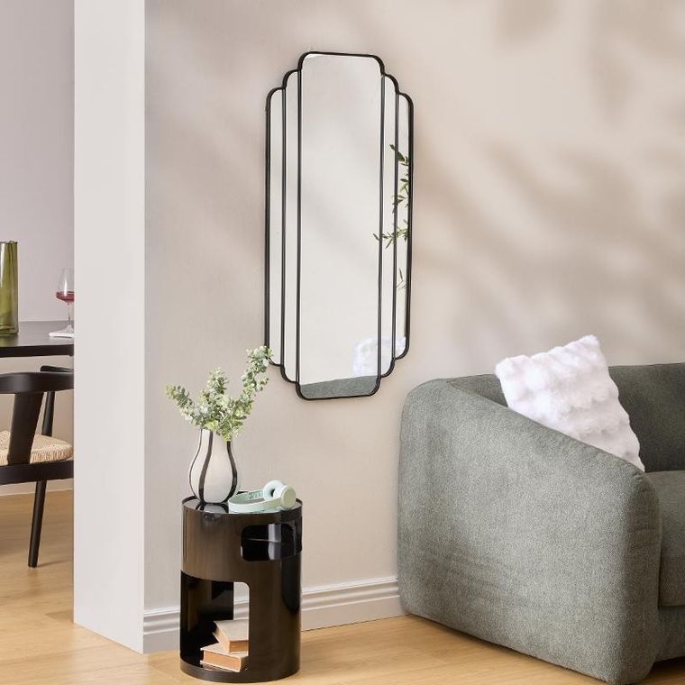 Atmosphera, Benedita, lustro wiszące, duże, art deco, metalowa rama, 50,5-100,3 cm