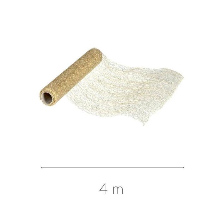 Atmosphera, bieżnik na stół, metaliczna siatka, 4 m