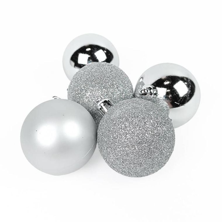 Atmosphera, bombki o różnym wykończeniu, Ø 5 cm, 5 szt.