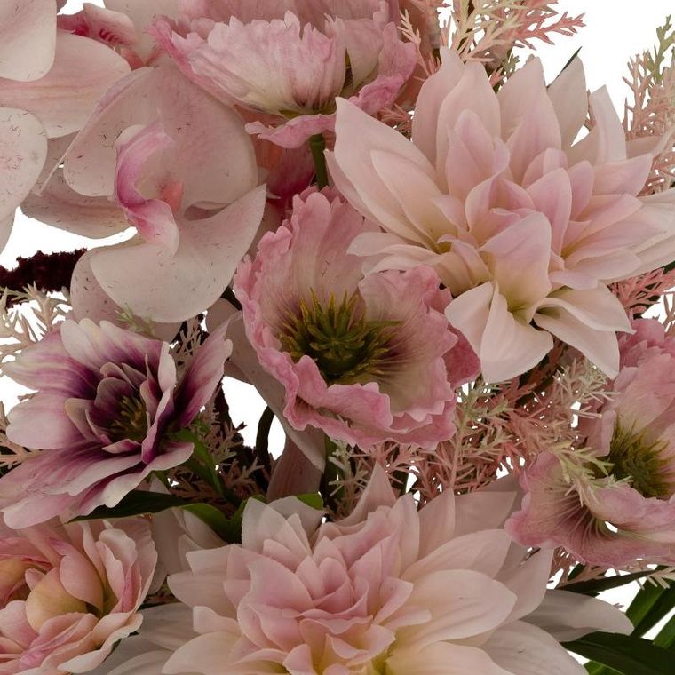 Atmosphera, bukiet sztucznych kwiatów, Wild romance, różowy, 60 cm