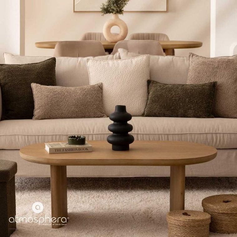 Atmosphera, ceramiczny wazon, Clothilde, 25 cm, czarny