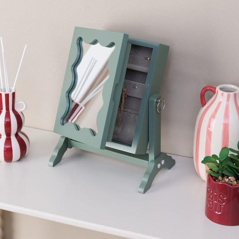 Atmosphera, Cheri, lusterko kosmetyczne ze schowkiem na biżuterię, 29-22-15 cm