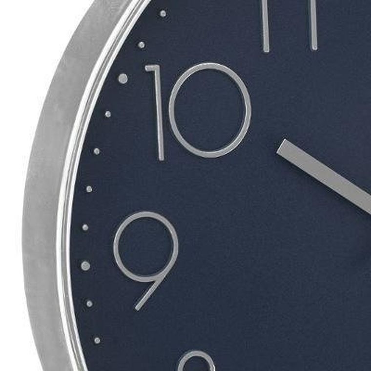 Atmosphera, cichy zegar ścienny, granatowy, Ø 30 cm