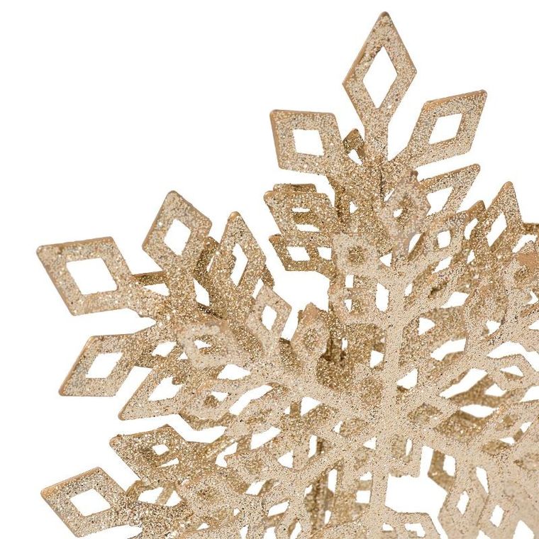 Atmosphera, czubek na choinkę, płatek śniegu, metalowy, 20 cm