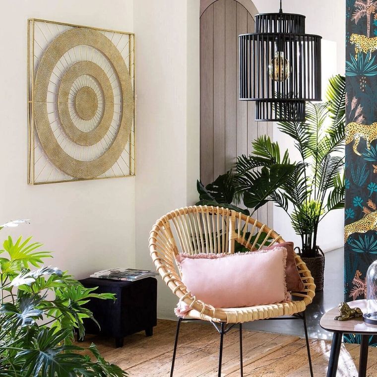 Atmosphera, dekoracja ścienna z metalu Louise, 90-90 cm