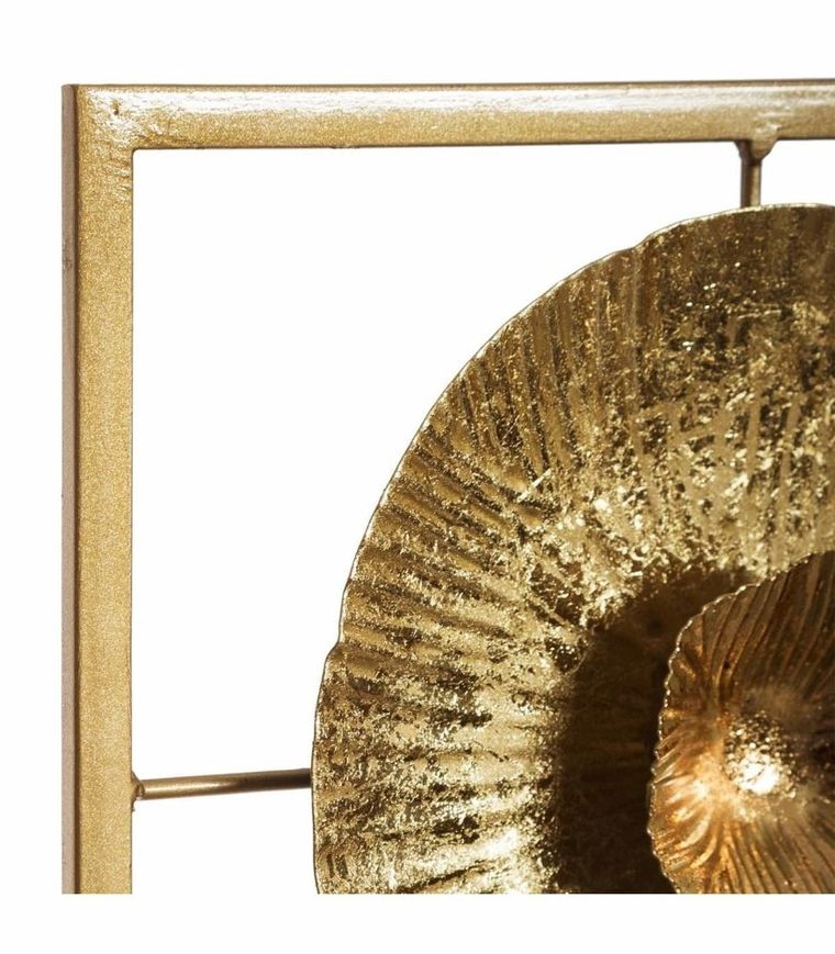 Atmosphera, dekoracja ścienna z motywem parasolek, w ramce, 25-61 cm, złota