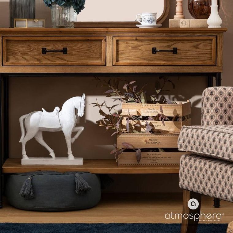 Atmosphera, drewniane skrzyneczki, Little Cottage, 2 szt.