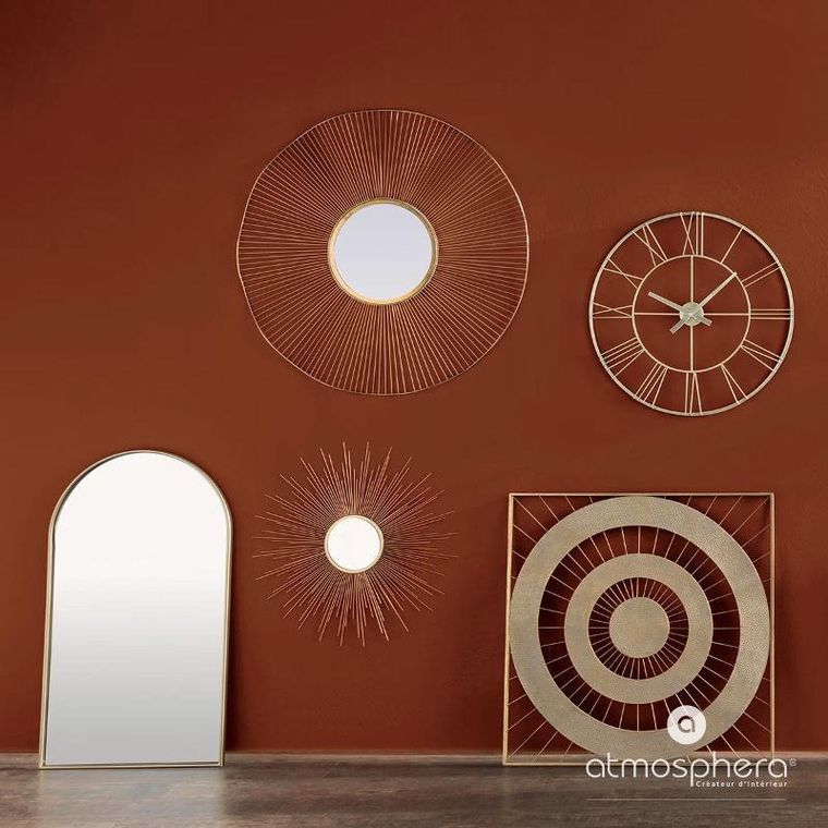 Atmosphera, duże lustro ścienne, Joyce, w złotej ramie, 60-106 cm