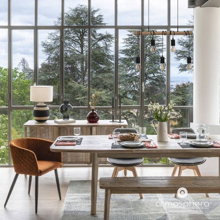 Atmosphera, duży okrągły wazon ze szkła z recyklingu, Uly, Ø 45 cm