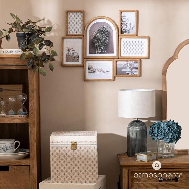 Atmosphera, Felisa, drewniana multirama, 7 zdjęć, 57,2-46,6 cm