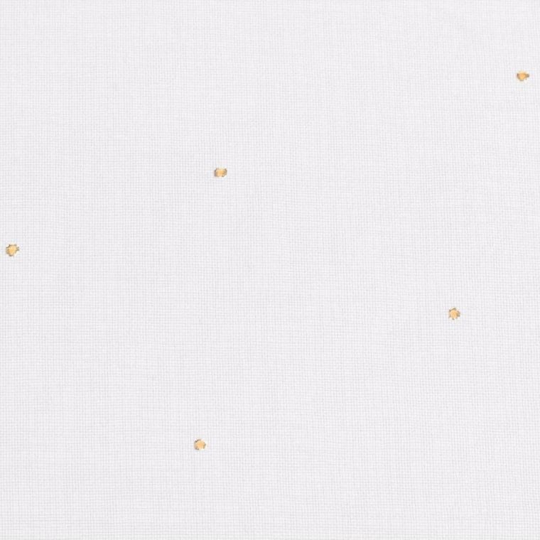 Atmosphera, firanka do salonu, biała, nadruk złote kropki, 140-240 cm