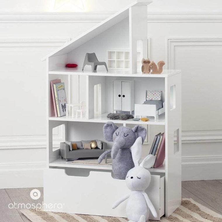 Atmosphera for kids, biblioteczka dla dzieci, ze schowkiem na zabawki