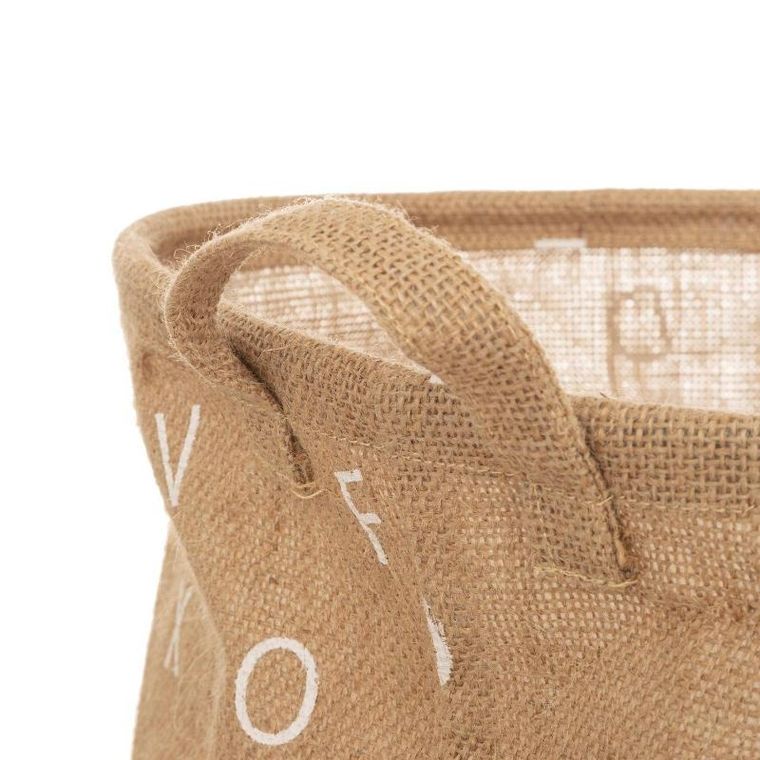 Atmosphera for kids, kosz na zabawki alfabet, jutowy, składany, ø 35 cm