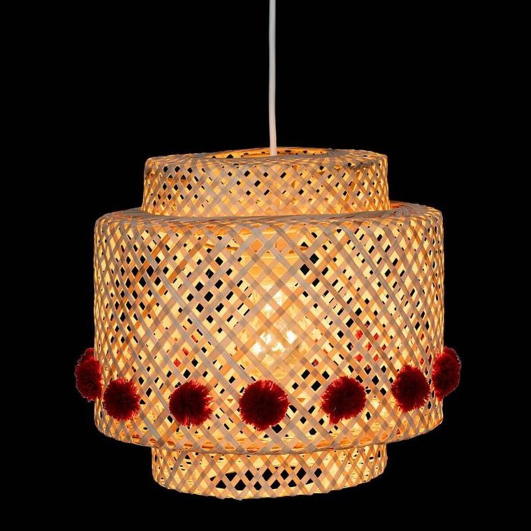 Atmosphera For Kids, Liby Bamb, lampa wisząca z ażurowym kloszem z bambusa, średnica 40 cm