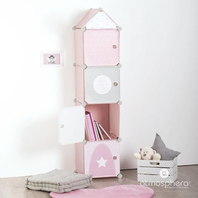 Atmosphera for Kids, szafka z półkami, 4 przegródki, 34-140-32 cm