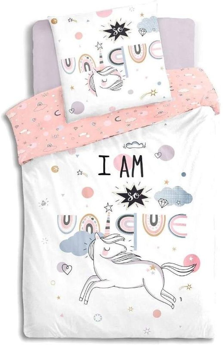 Atmosphera for kids, Unicorn, 2-częściowy komplet pościeli, dwustronny, 140-200 cm