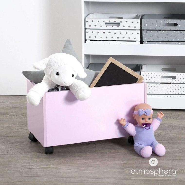 Atmosphera for kids, wózek, kufer na zabawki 48-30-28 cm