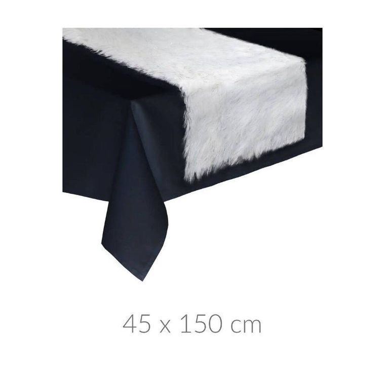 Atmosphera, Futrzany bieżnik na stół, 45-150 cm