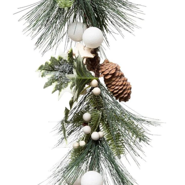 Atmosphera, girlanda świąteczna z drewnianych elementów