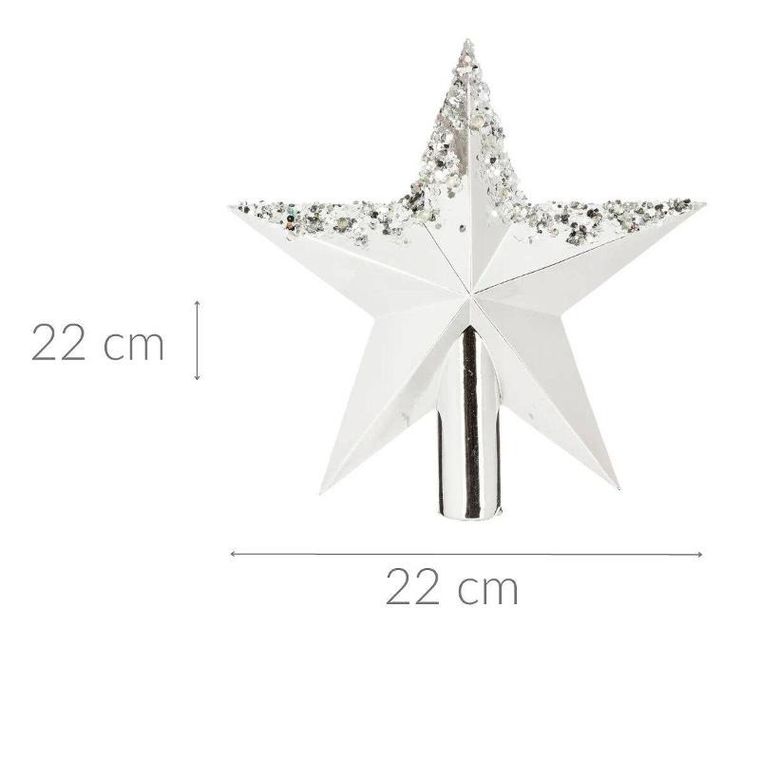 Atmosphera, gwiazda na czubek choinki, 22 cm