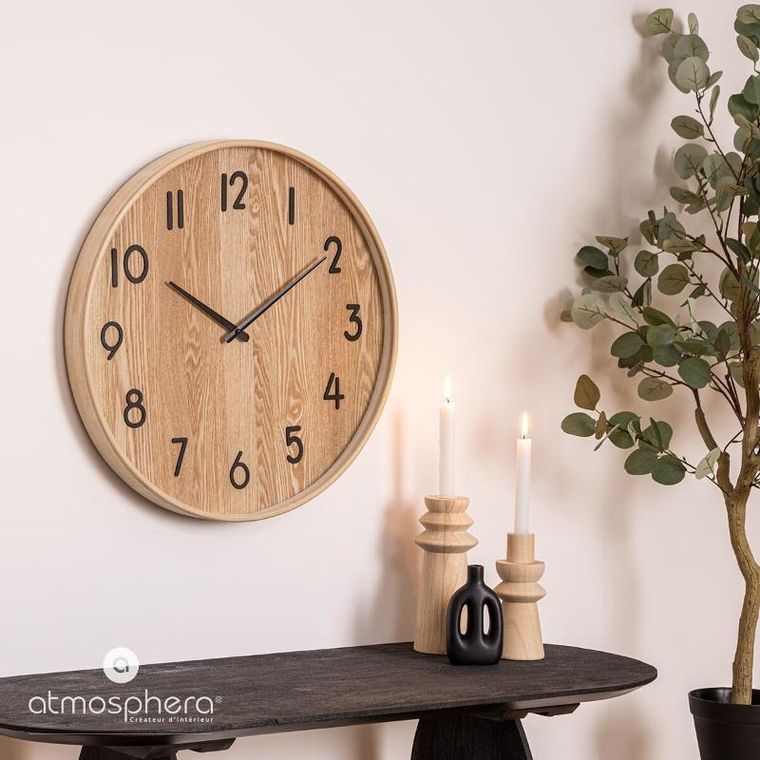 Atmosphera, Ivana, zegar ścienny do salonu, średnica 55 cm