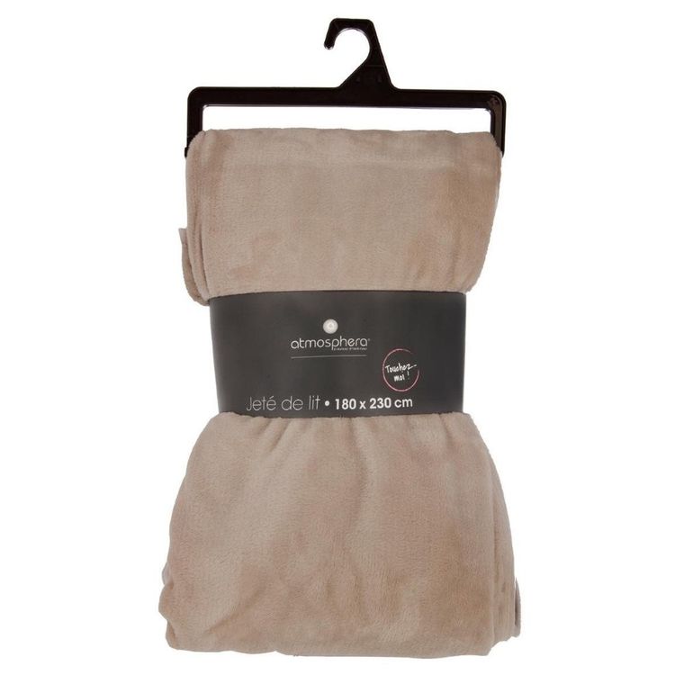 Atmosphera, koc polarowy, Uni, 180-230 cm, beżowy