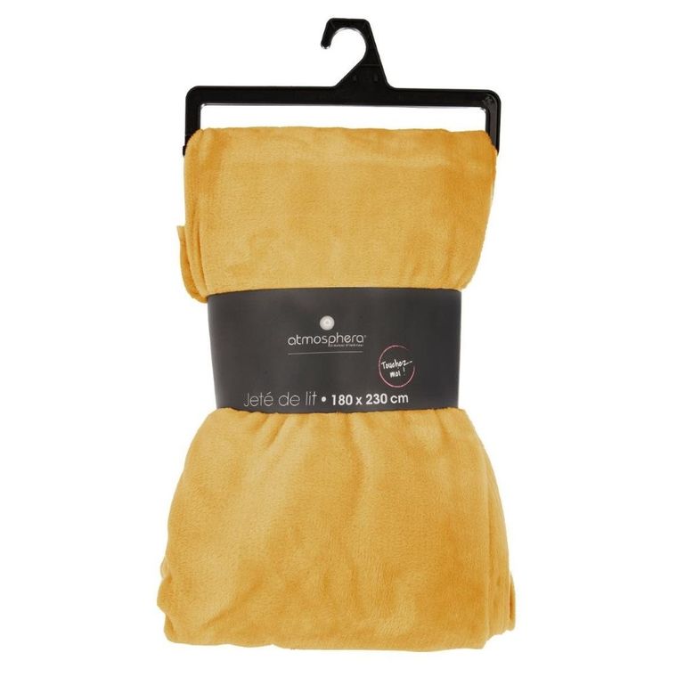 Atmosphera, koc polarowy, Uni, 180-230 cm, żółty