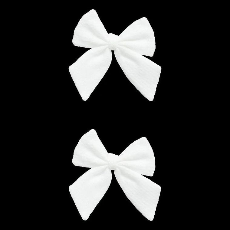 Atmosphera, kokardy na choinkę, białe, 13-18 cm