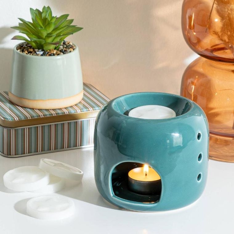 Atmosphera, kominek do wosku ceramiczny + 5 wosków zapachowych