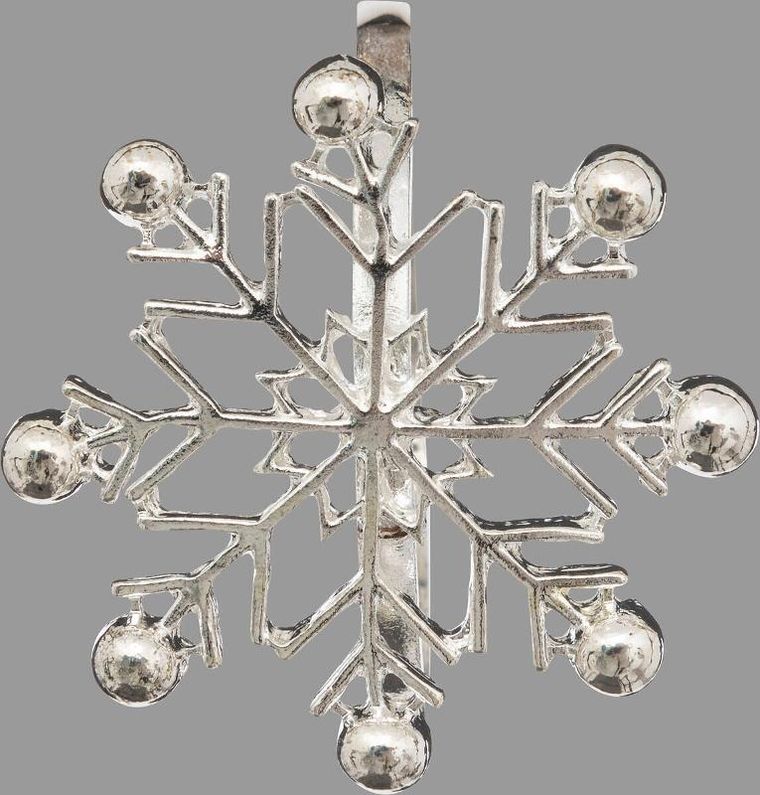 Atmosphera, komplet obrączek na serwetki, płatek śniegu, 2 szt.