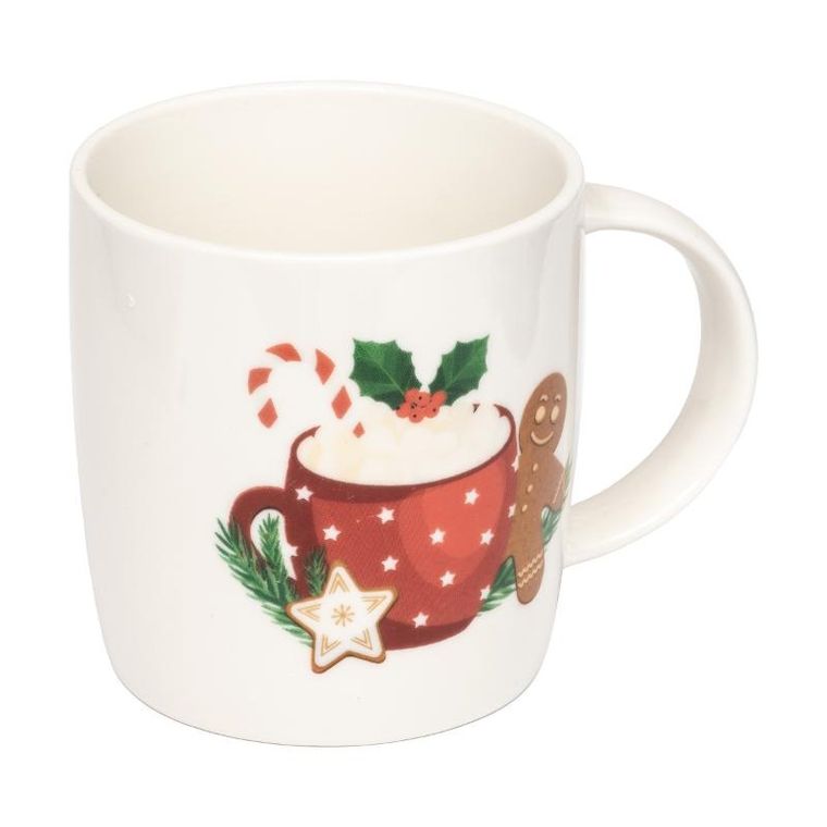 Atmosphera, kubek świąteczny z zestawem do cappucino, 350 ml