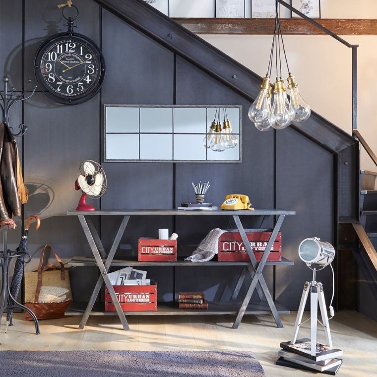 Atmosphera, lampa dekoracyjna metalowa na trzech nóżkach, 68 cm, brązowa