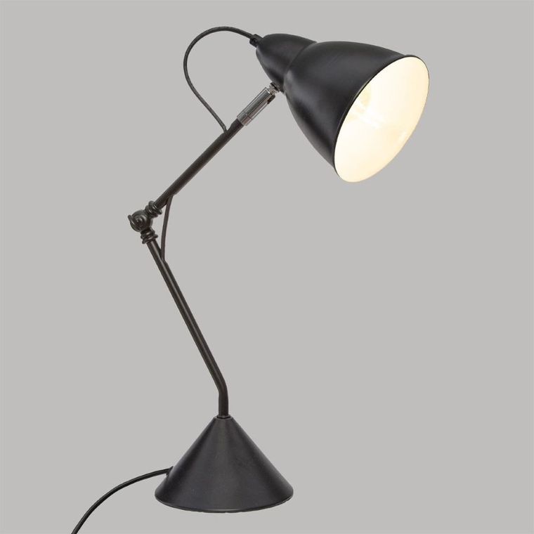 Atmosphera, lampa na biurko, Aude, metalowa, 62 cm, czarna