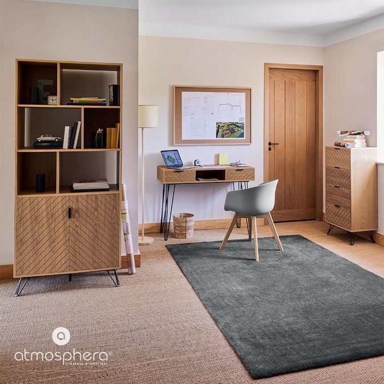 Atmosphera, lampa podłogowa, Della, drewniana podstawa, 149.5 cm