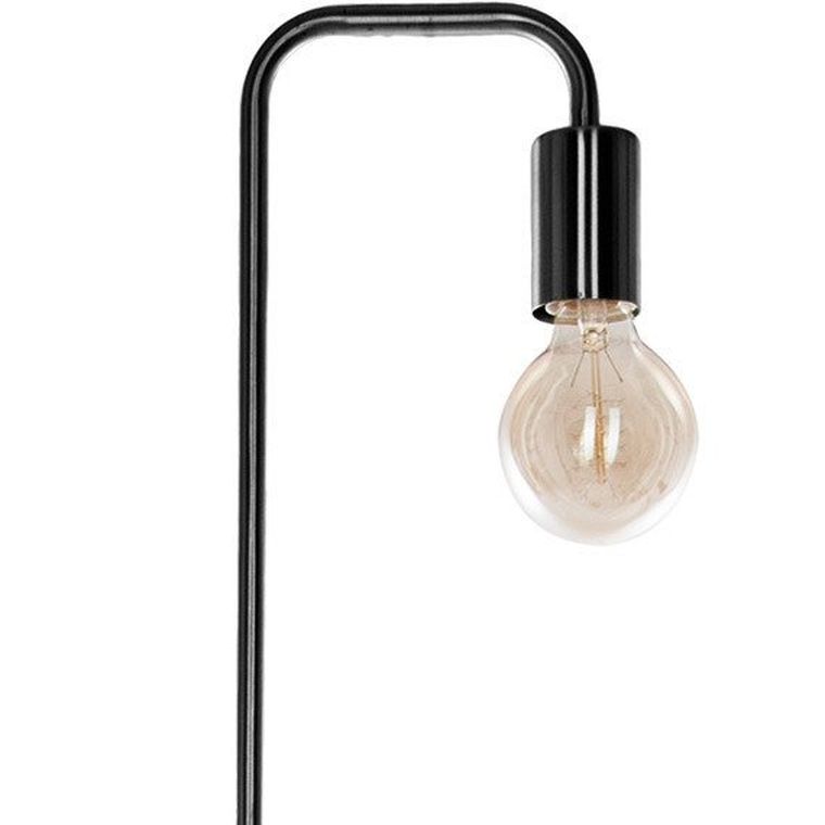 Atmosphera, lampa podłogowa z czarnego metalu, industrialna, wysokość 150 cm