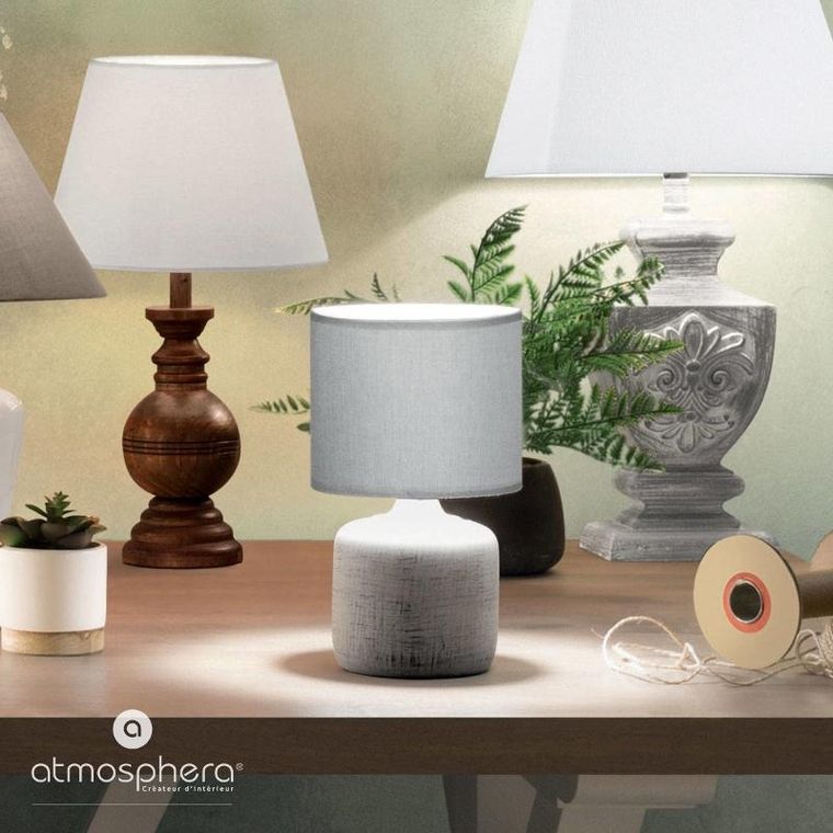 Atmosphera, lampa stołowa ceramiczna, Salta, ø 15 cm