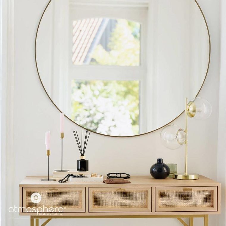 Atmosphera, lampa stołowa złote kule, Col, wys. 48 cm