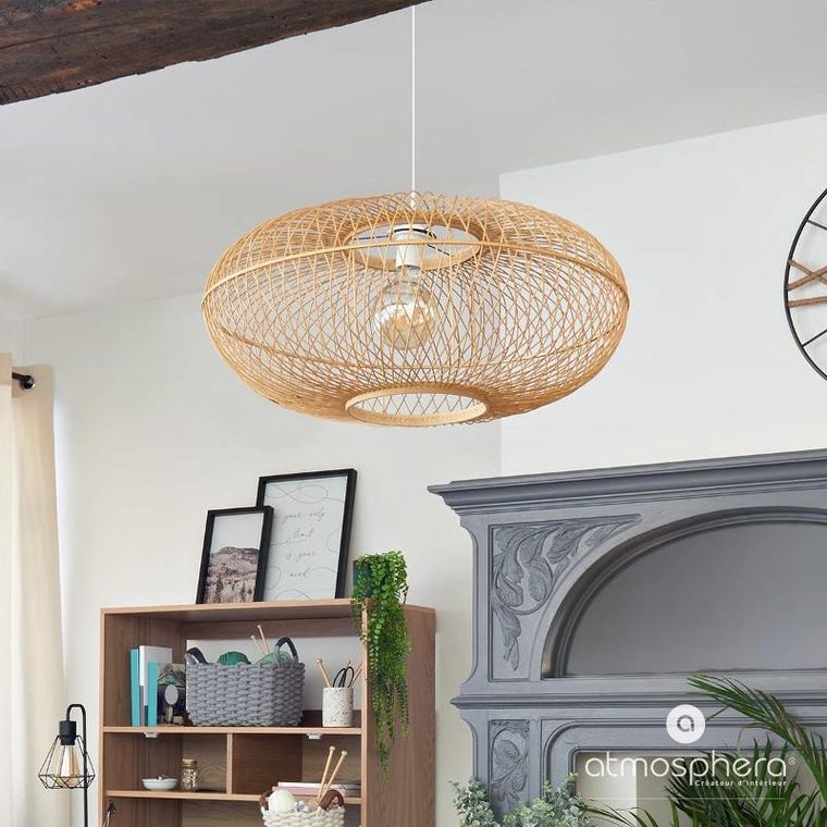 Atmosphera, lampa wisząca bambusowa, Loren, ø 60 cm