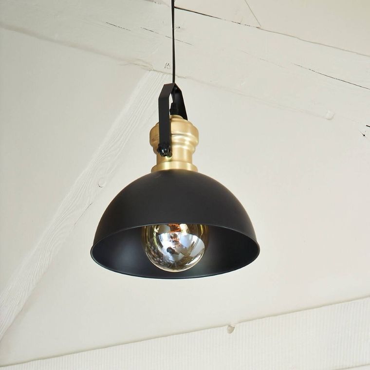 Atmosphera, lampa wisząca, Flower, czarna w stylu Loft,