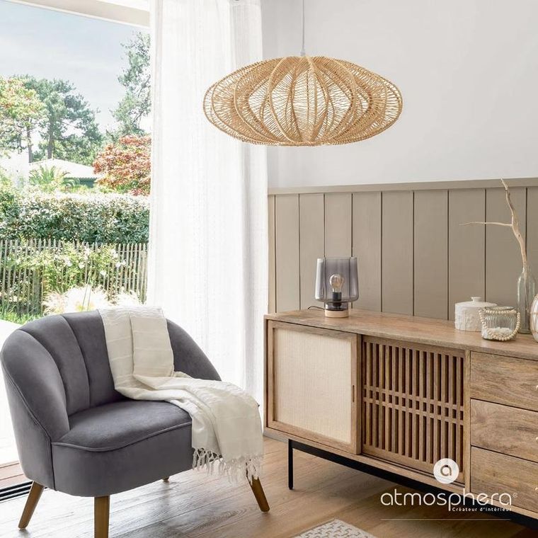 Atmosphera, lampa wisząca plecionka, Tery, ø 57 cm