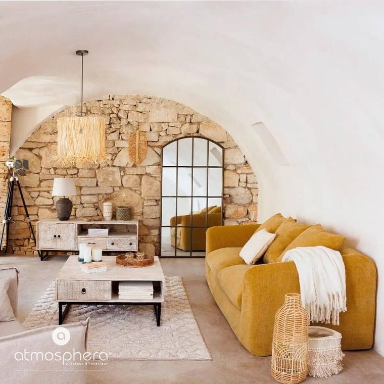 Atmosphera, Lour, wazon dekoracyjny z rattanowej plecionki, 55 cm