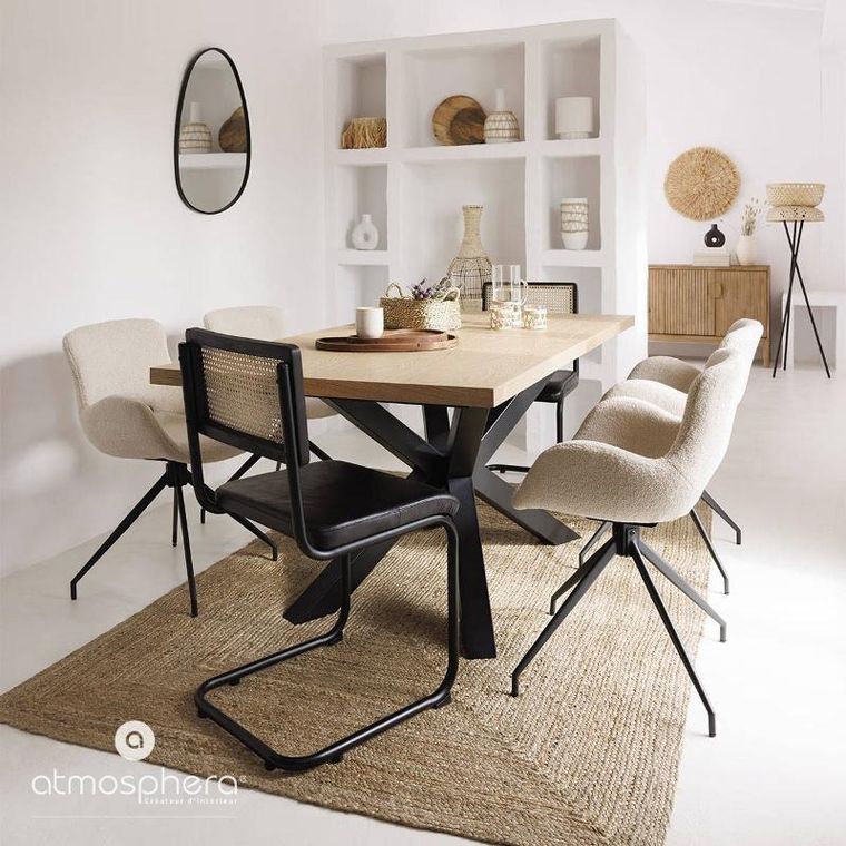 Atmosphera, lustro retro w metalowej ramie, Rosalia, 55-75 cm