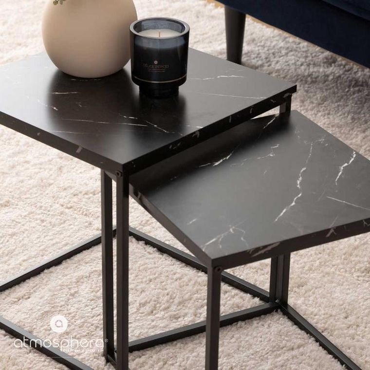 Atmosphera, metalowe stoliki pomocnicze, Jones, 2 szt.