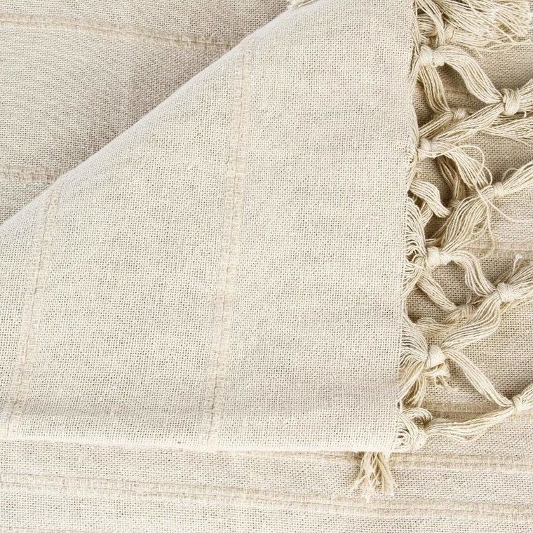 Atmosphera, narzuta na łóżko, bawełniana 160-220 cm, ciemnobeżowa