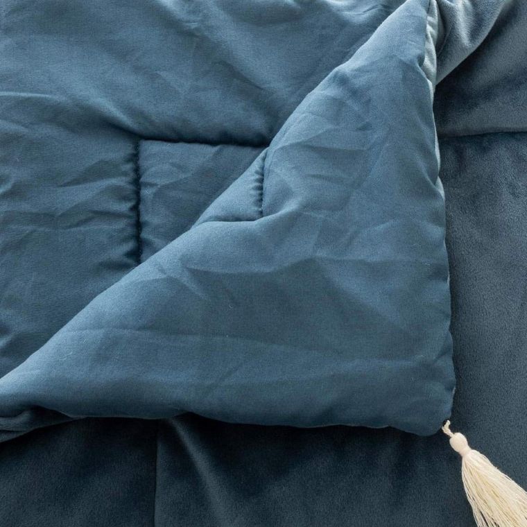 Atmosphera, narzuta na łóżko, welurowa, 80-180 cm, morska